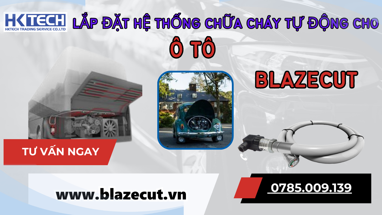 Lắp đặt hệ thống chữa cháy tự động cho ô tô (ống chữa cháy tự động) Blazecut